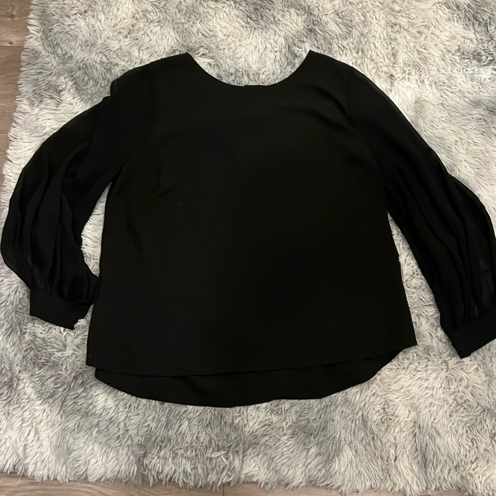 Lane Bryant black long sleeve blouse